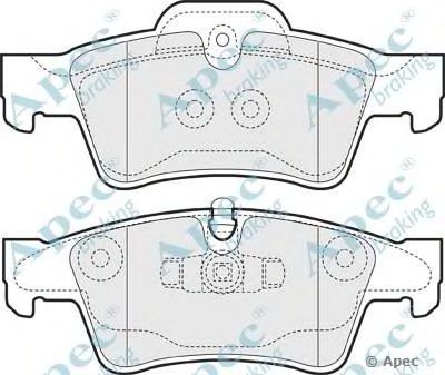APEC BRAKING pad1440 -  Комплект тормозных колодок, дисковый тормоз